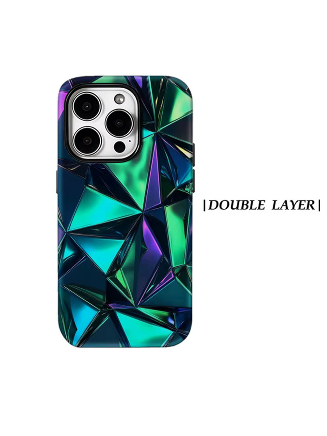 Potdemiel Magnetische Handyhülle mit schillernden Kristallscheinen für iPhone 17 16 15 Pro Max Plus, Mehrfarbig - Bild 7