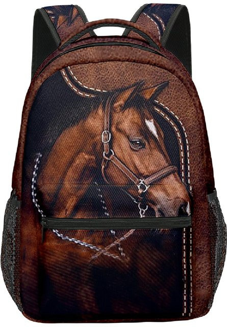 Wasserdichter Rucksack mit 3D-Druck von Fancy Style Studio für Schüler und Kinder in Braun - Bild 1