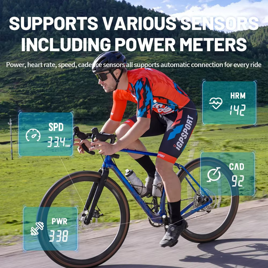 iGPSPORT BSC100S Fahrradcomputer mit 2,6 Zoll Display, GPS Navigation und Trittfrequenzsensor in Schwarz - Bild 2