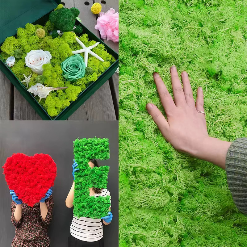 Uflower Ewiges Leben Moos Künstliche Pflanzen in Grün für DIY Handwerk und Mini Landschaftsdekoration - Bild 3