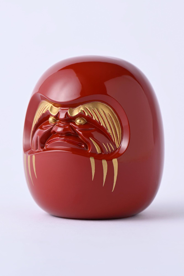 Gingado Rote Daruma Figur von Engaku Takaoka aus Kupferware in Rot - Bild 3