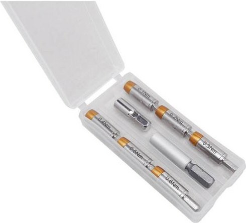 BERNSTEIN Tools for Electronics Drehmomentadapter-Satz 4-970-KSB in Silber, 0,1 - 0,6 Nm - Bild 1