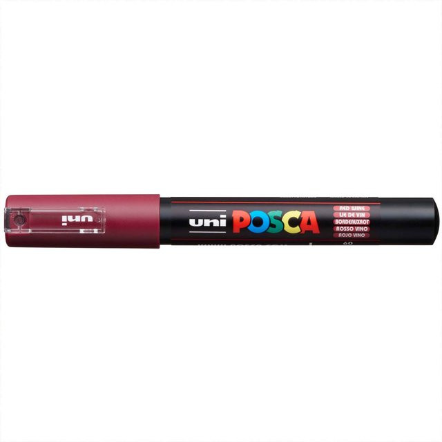 uni POSCA-Marker PC-1MC Permanent Marker mit feiner Spitze in Bordeauxrot (0,7-1mm) - Bild 1