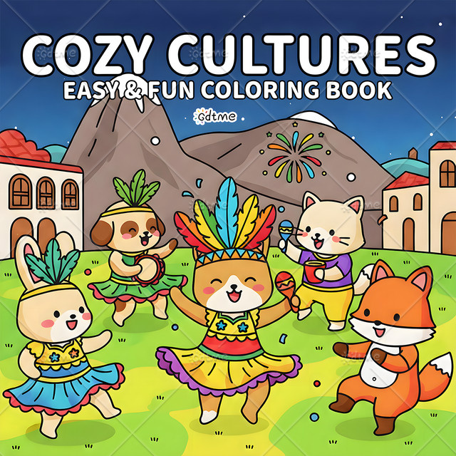 COZY CULTURES Malbuch mit einfachen Mustern, für Erwachsene - Bild 1