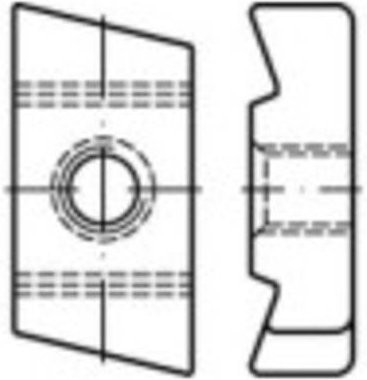 TOOLCRAFT 161571 Gewindeplatten für Hammerkopfschrauben M8 aus Stahl, galvanisch verzinkt, 50 Stück - Bild 1