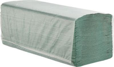 Schäfer Shop Pure Papierhandtücher in Grün, 1-lagig, Zick-Zack-Falzung, B: 230 mm, L: 250 mm, 5000 Blatt - Bild 1