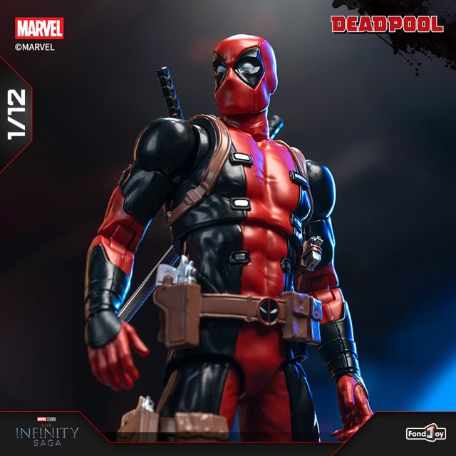 Fondjoy Deadpool Action Figure, Marvel, 1/12, Kunststoff, Rot - Bild 1