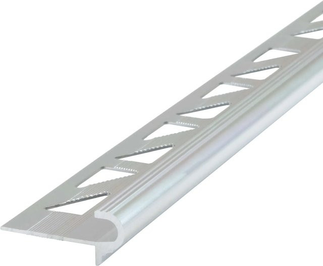 Dalsys Treppenkantenprofil Stair Nosing aus Aluminium in Silber, Höhe: 12,5 mm, Länge: 2,5 m - Bild 1