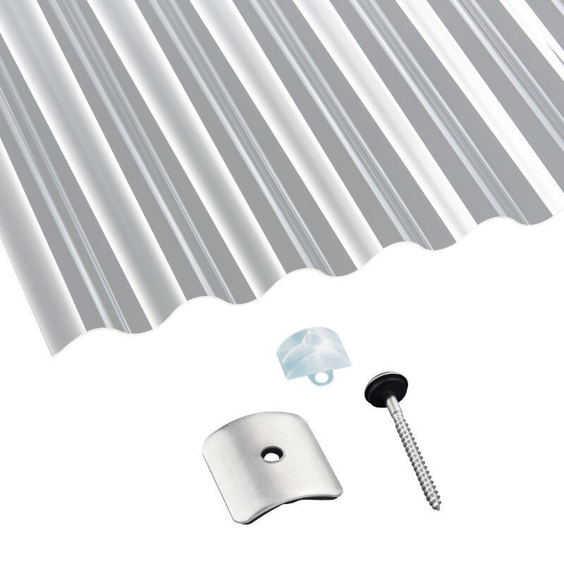 Scobalit Terrassendach-Set aus Acrylglas Sinusplatte, transparent, glatt, Stärke: 1,5 mm - Bild 1