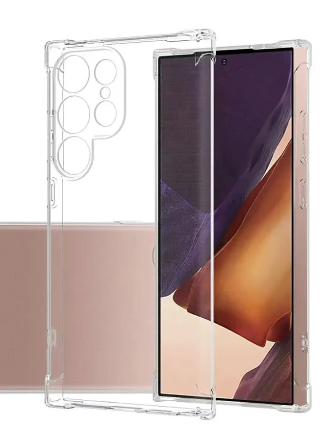 Stoßfeste Air-Bag Handyhülle für Samsung Galaxy S24 S23 S22 S21 S20 FE S24 Plus S24 Ultra A54 A53 A52 in Transparent - Bild 7