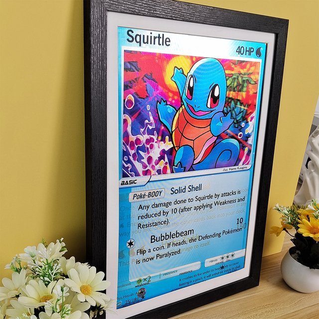 Bandai Pokemon 3D-Lentikularposter Blastoise Schiggy Pummeluff Wandkunstdruck in Mehrfarbig - Bild 1