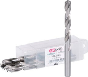 KS Tools HSS-G Spiralbohrer aus Stahl, Farbe Silber, 5er Pack, Durchmesser: 10,5 mm - Bild 1