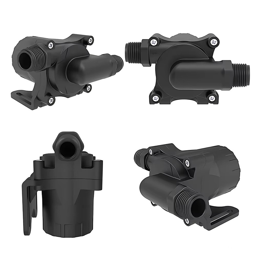 xmshxltd Druck-Tauchpumpe mit leisem bürstenlosem Motor, DC 12/24 V, 2100/2400 l/h, einstellbare Geschwindigkeit, Farbe: Schwarz, IP68 Schutzklasse - Bild 2