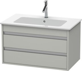 Duravit Waschtischunterschrank Ketho in Betongrau mit 2 Schubladen, wandhängend, B: 80 cm, T: 47,5 cm, H: 48 cm - Bild 1
