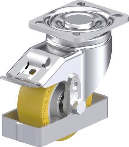 Blickle Stahlblech-Lenkrolle LH-ALTH 101K-1-FI-FS in Silber, Rad-Durchmesser: 100 mm, Tragfähigkeit: 420 kg - Bild 1