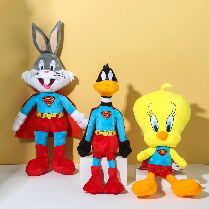 Warner Looney Tunes Bugs-Bunny Plüschtier, Superman Cosplay - Bild 3