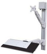 VALUE WorkStation Befestigungskit in Weiß für Wandmontage mit CPU-Halter und Tastaturarm aus Aluminium mit Montageschnittstellen 100 x 100 mm und 75 x 75 mm - Bild 1