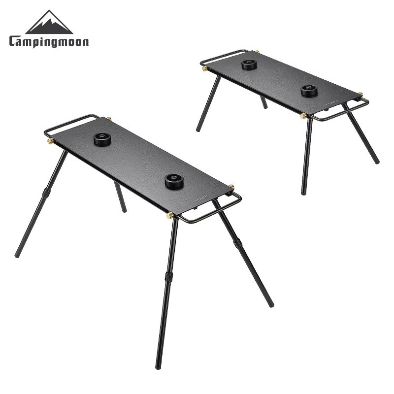 CAMPINGMOON IGT Ofen Rack Tisch Halbe Einheit in Schwarz Matt mit zwei Höhenstufen - Bild 2