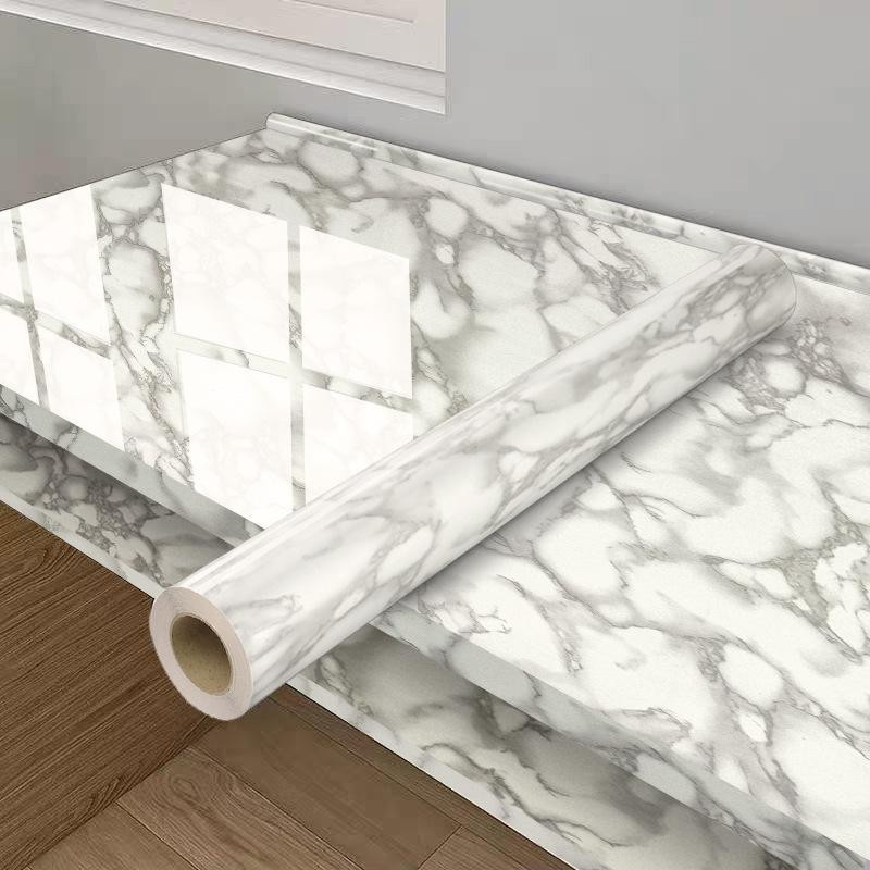Selbstklebende Marmor Tapete von Chocolate Home in Gold, Ölresistente Küchenfolie aus Vinyl für Herd, Schrank und Tischplatten, Breite: 60 cm, Länge: 10 m - Bild 1