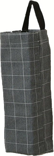 NATAWA Plastiktütenhalter und Müllbeutelhalter aus atmungsaktivem Stoff in Schwarz und Grau, Hängeaufbewahrung für Einkaufstüten - Bild 1
