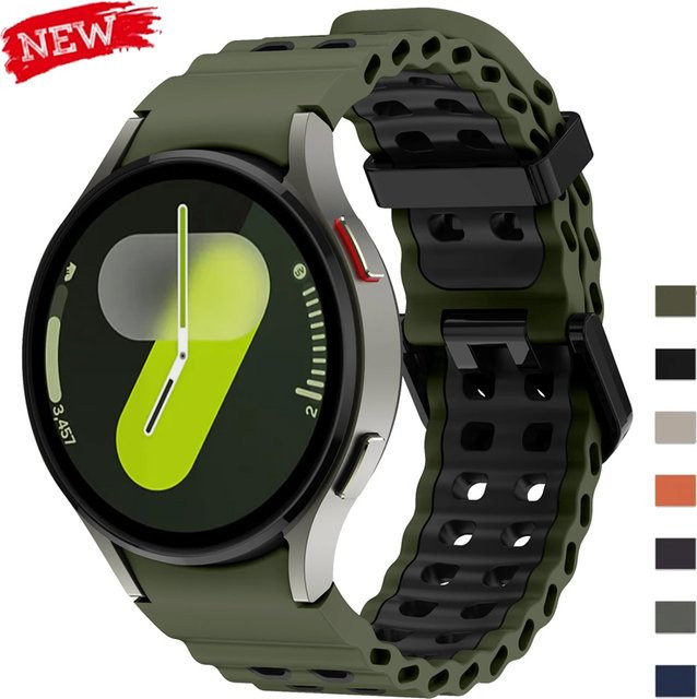 CAOWTAN Uhrenarmband Silikon, Schwarz, Unisex - Bild 1