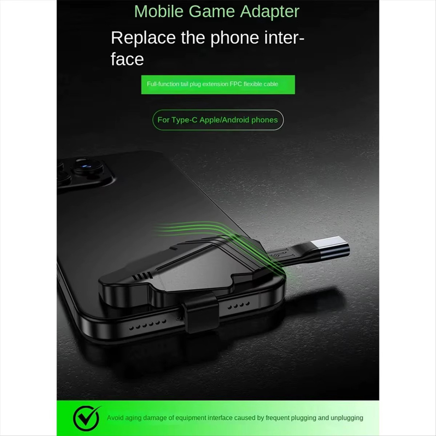 Universal USB-C Ladeadapter Typ-C Konverter für Handy und Spielekonsole in Schwarz - Bild 4