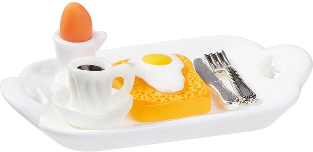 HobbyFun Miniatur Frühstück Kunststoff Weiß - Bild 1