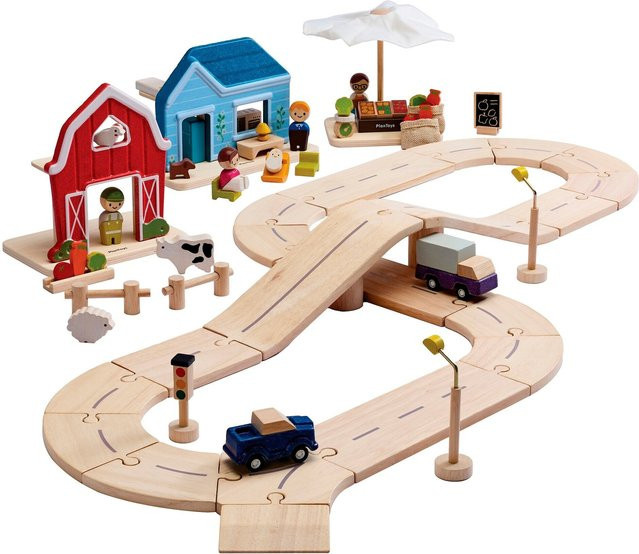 PlanToys Mein Kleines Stadtviertel, Straßenset, ab 3 Jahre - Bild 1