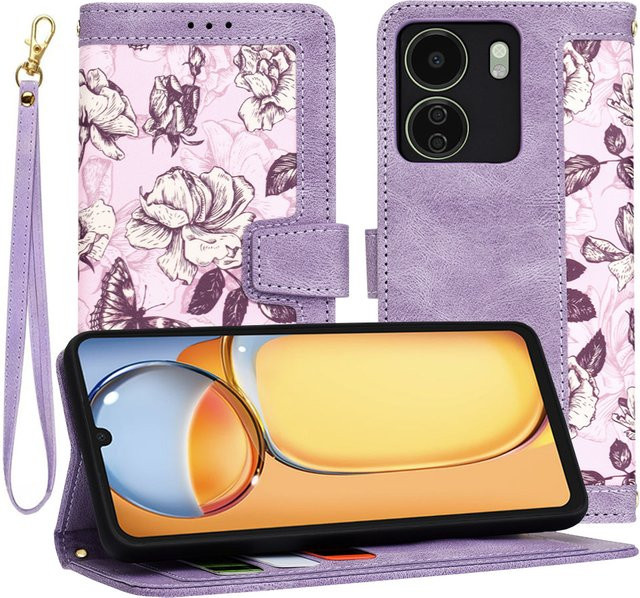 Techsuit FlipCraft Schutzhülle für Xiaomi Poco C65 und Redmi 13C in Lila - Bild 1