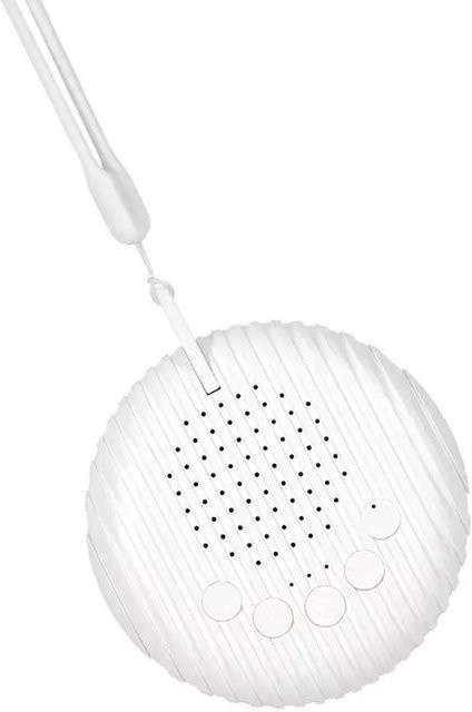 Binchi Fitness Baby-Geräuschmaschine mit 10 beruhigenden Geräuschen, Lautstärke einstellbar, tragbare Baby-Schlafmaschine mit wiederaufladbarem Akku, USB, weiß - Bild 1