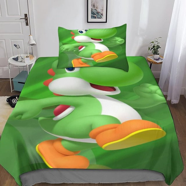 Beast Kingdom Yoshi's Island Bettwäsche-Set mit 3D-Digitaldruck in Multicolour für Kinder und Jugendliche - Bild 1