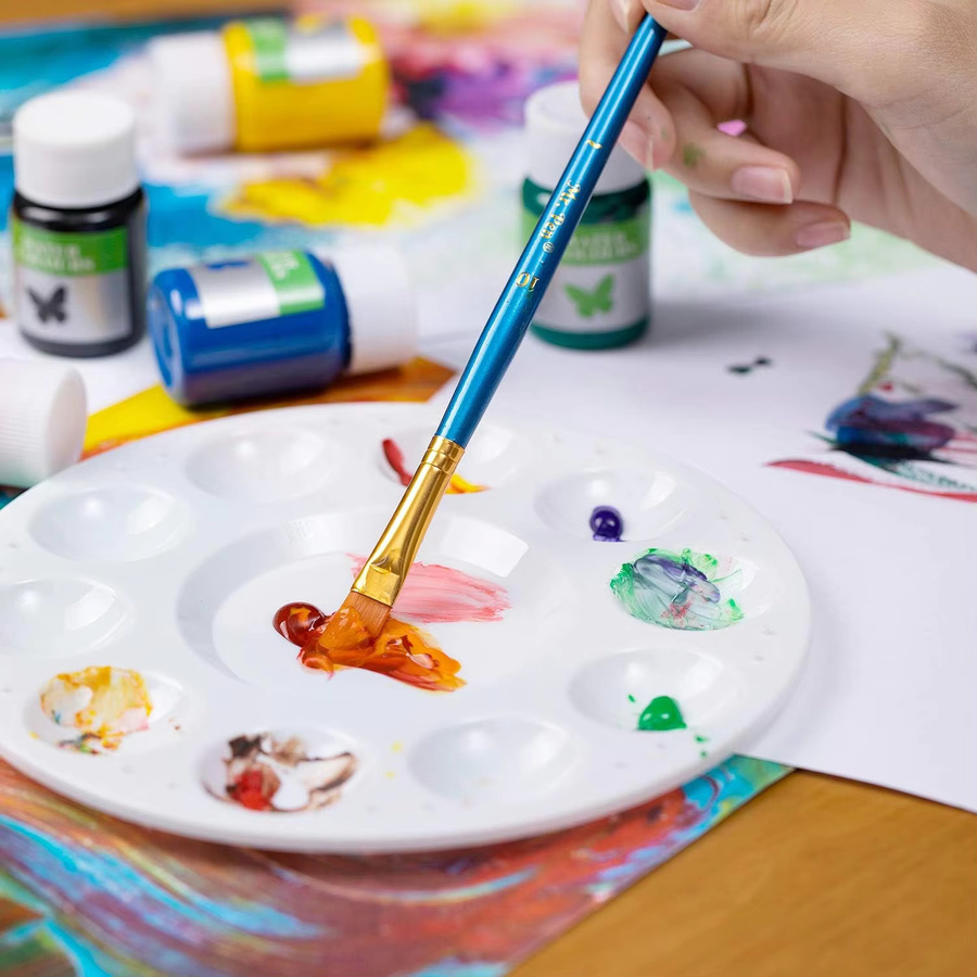 Yutiars Kunststoff-Kunstmalpaletten in Weiß für Kinder zum Basteln und Cupcake-Verzieren - Bild 3