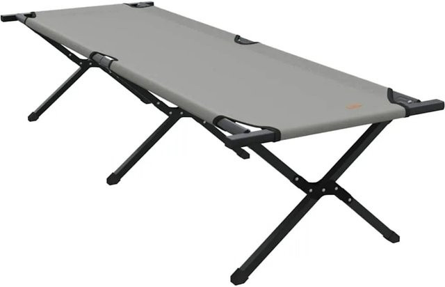 vidaXL Klappbares Schlafbett für Camping in Grau mit Oxford-Stoff und Stahlgestell, L 193 cm x B 69 cm x H 45 cm - Bild 1