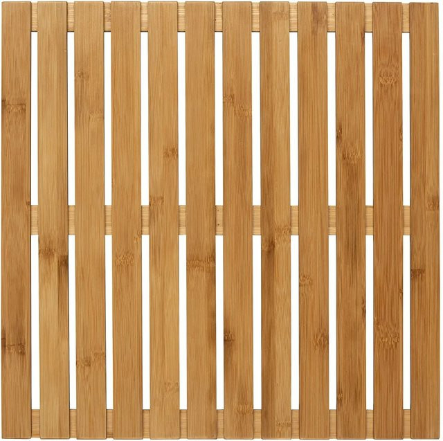 Wenko Baderost aus Bambus für Indoor & Outdoor, braun, B/T: 50 x 50 cm - Bild 1