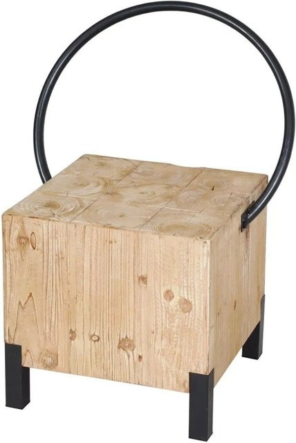 Esszimmerstuhl MCW-L76 Industrial Design aus Massiv-Holz und Metall in Natur - Bild 2