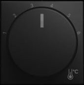 Busch-Jaeger Zentralscheibe mit Aufdruck Sk 1794 R-915 Thermostat in Schwarz - Bild 1