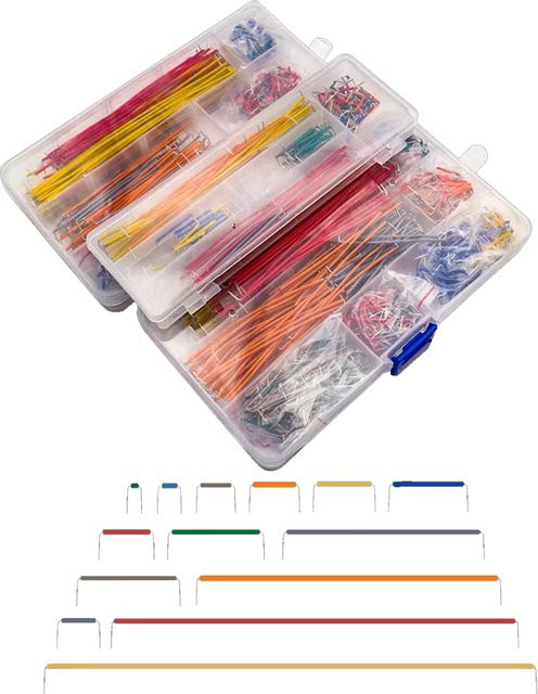 U-förmiges lötfreies Breadboard-Überbrückungskabel-Set für PCB-Prototyping und DIY-Elektronik in Multicolor - Bild 1