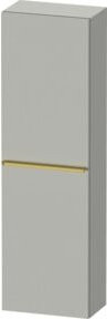 Duravit Halbhochschrank D-Neo in Grau Hochglanz, 1 Tür, 4 Böden, Wandmontage, B: 40 cm, T: 24 cm, H: 132 cm - Bild 1