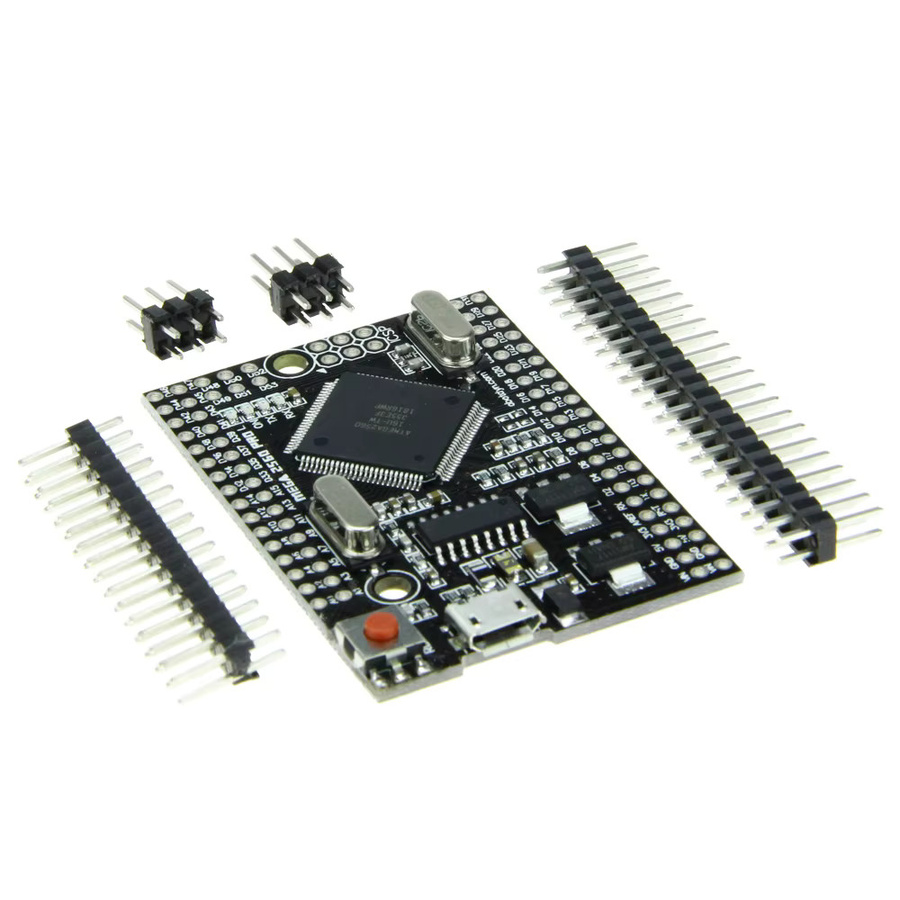 Si Tai&SH Mega 2560 Pro Mini Mikrocontroller Board in Schwarz, kompatibel mit Arduino Mega 2560, mit CH340G und ATmega2560-16AU sowie männlichen Pinheadern - Bild 3