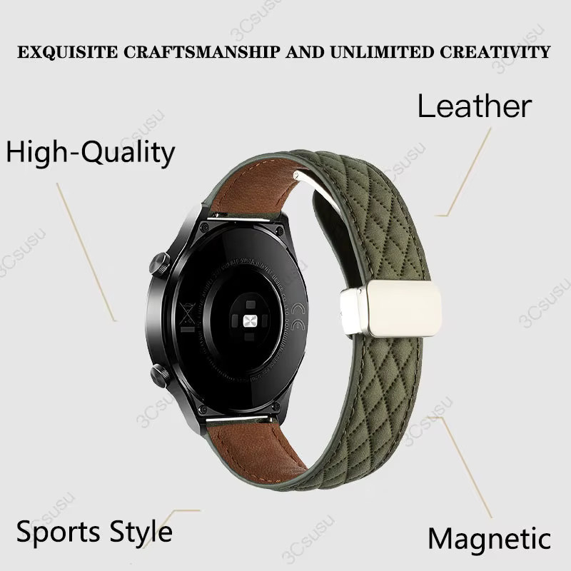 Uhrenarmband Rindsleder, Schwarz, Unisex - Bild 3