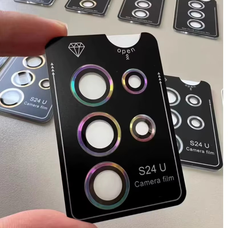 Ziai Kameralinsen-Schutzfolie aus gehärtetem Glas mit 5-Metall-Rahmen für Samsung Galaxy S25 S24 S23 Ultra Plus S24 Ultra, transparent, kratzfest und HD klar - Bild 6