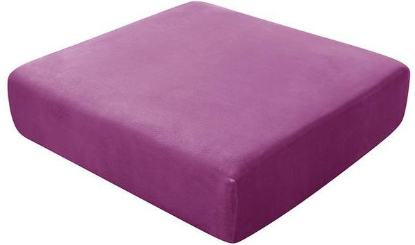 Waschbarer Sofa-Sitzkissenbezug aus weichem Samtstoff in Violett mit Stretch-Funktion - Bild 1