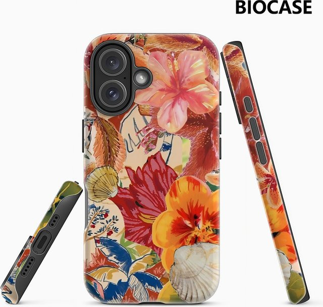 Tropical Mix Handyhülle für iPhone 18 17 16 15 14 13 12 11 Pro Max Plus Multicolor Doppelschichtige Rückabdeckung - Bild 1