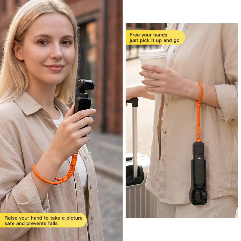 DJI Anti-Verlust-Handschlaufe in Orange für Osmo Pocket 4 und Osmo Pocket 3 als sturzsicheres Sicherheitsband Zubehör - Bild 5