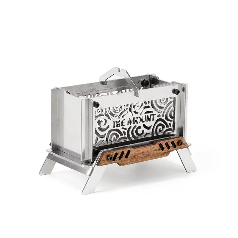 MOUNTAINHIKER Tragbarer Mini-Aromatherapie-Ofen aus Edelstahl in Silber mit abnehmbarem Holzofen für Camping und Outdoor-Einsätze - Bild 5