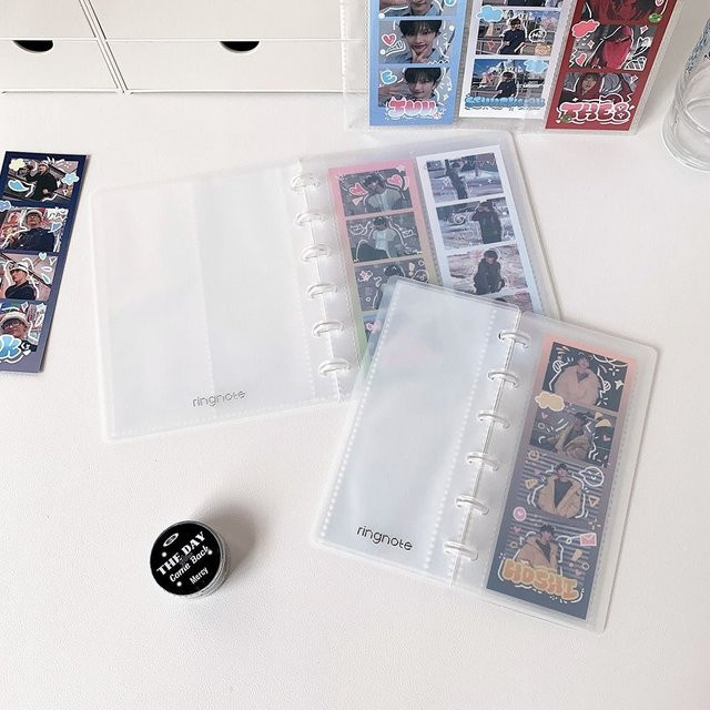 Transparentes vertikales Fotoalbum aus Kunststoff für die Aufbewahrung von Fotokarten und losen Blättern - Bild 1