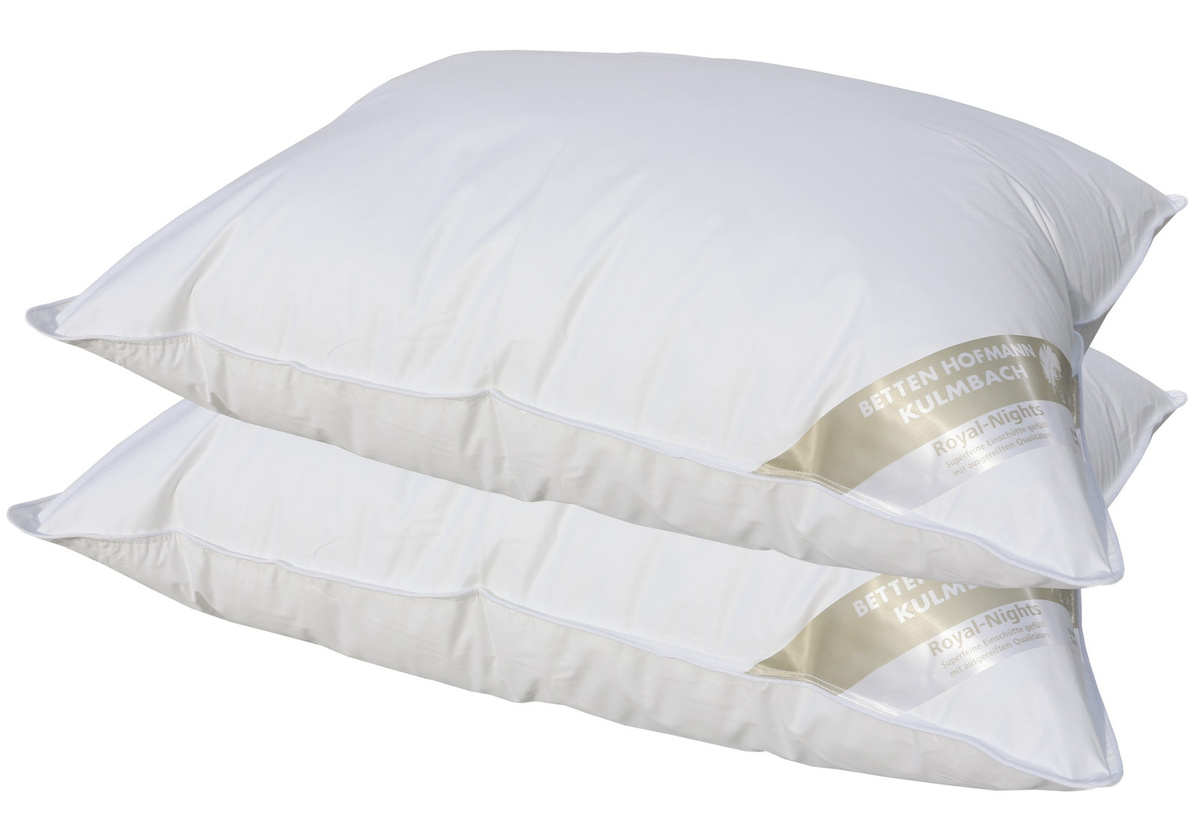 2er-Set Betten Hofmann Basic Allergiker Kopfkissen aus Baumwolle, Weiß, B/T/H: 60 x 80 cm - Bild 1
