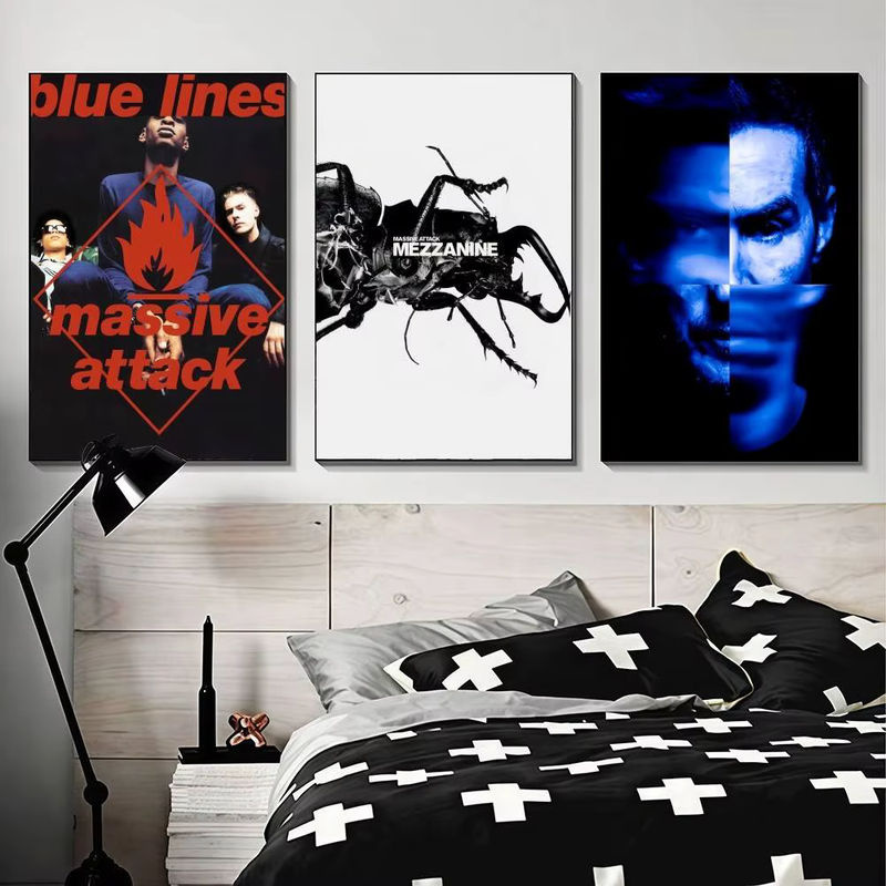 M-Massive A-Attack High-End Fashion Poster-Aufkleber in Schwarz, moderne Wanddekoration für Wohnzimmer und Eingangsbereich, B/H: 35 x 25 cm - Bild 2