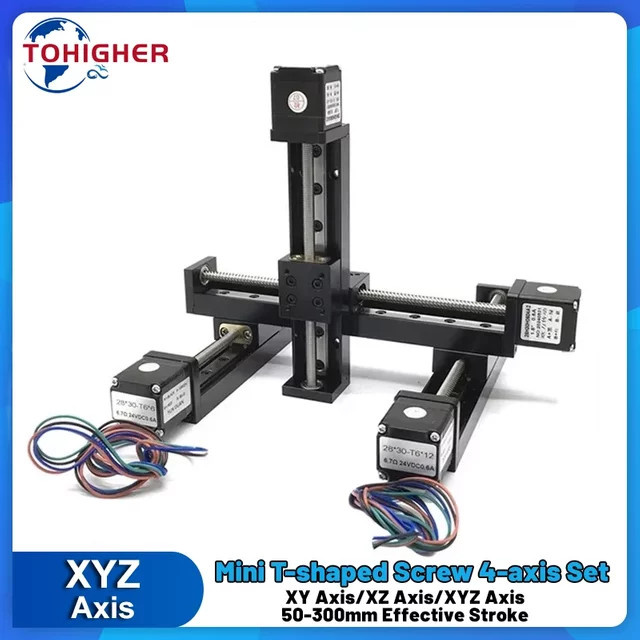 YUN DUAN Motorisierter Schiebetisch T06 Mini mit Trapez Leitspindel und Linearschiene in Schwarz - Bild 1