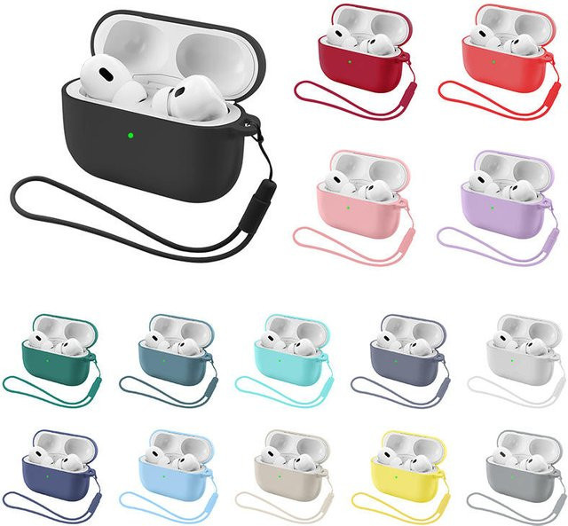 2-in-1 Silikon-Schutzhülle für Apple AirPods Pro und AirPods der 1., 2., 3. und 4. Generation in Blau - Bild 1